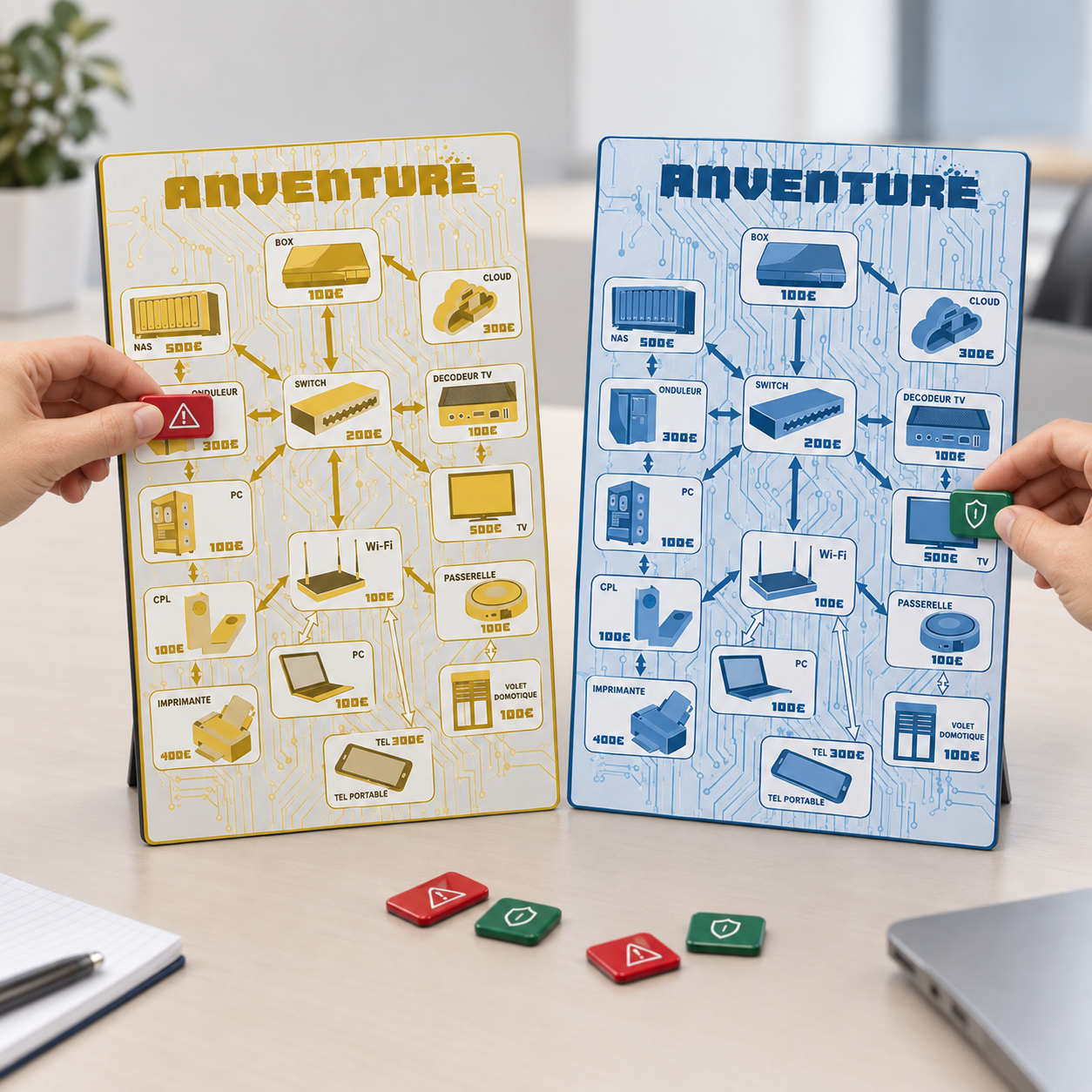 Cartes aimantées et jetons magnets